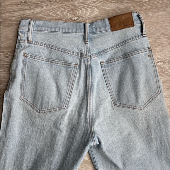 Madewell Blue Straight Leg Jeans with Distressed Details - Picture 5 of 6